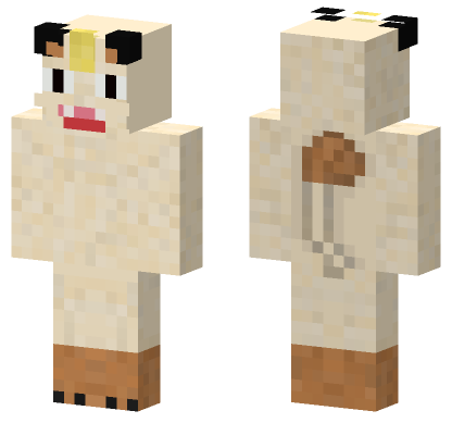Meowth Pokemon Minecraft Bedrock skin