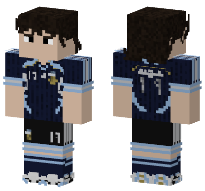 Messi 2006 Debut Minecraft Bedrock skin