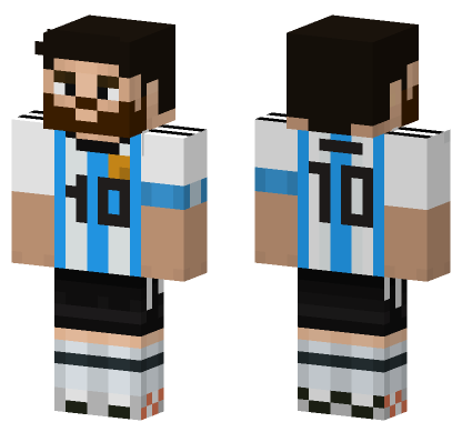 Messi Argentina 2 Minecraft Bedrock skin