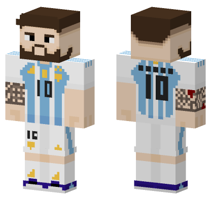 Messi Argentina 2024 Copa America Minecraft Bedrock skin