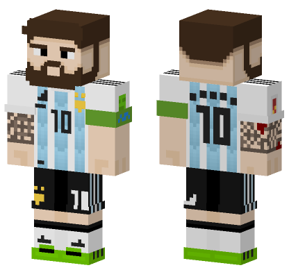 Messi Russia 2018 Minecraft Bedrock skin