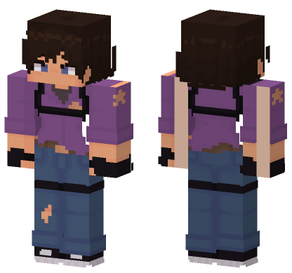 Michael Afton Purple Guy Minecraft Bedrock skin