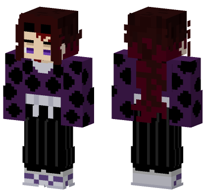 Michikatsu Tsugikuni Hashira Lunar Minecraft Bedrock skin