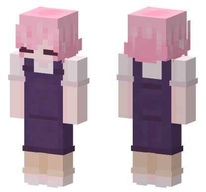 Michiyogotoh Pink Hair Girl Minecraft Bedrock skin
