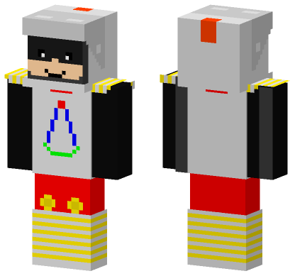 Mickey Mouse Knight Costume Minecraft Bedrock skin
