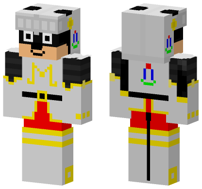 Mickey Mouse Knight Costume Minecraft Bedrock skin