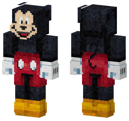Mickey Mouse Skin Minecraft Bedrock skin
