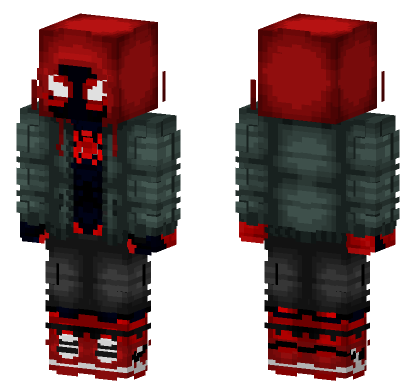 Miles Morales Hoodie Minecraft Bedrock skin