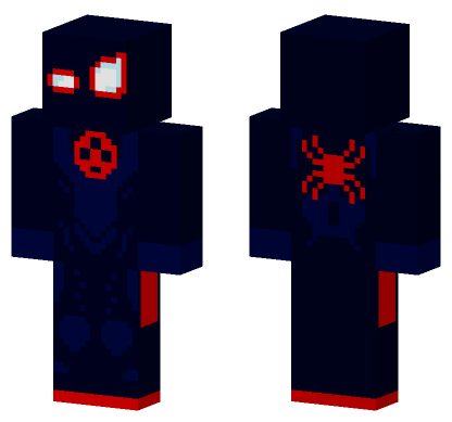 Miles Morales Spider-Man Minecraft Bedrock skin