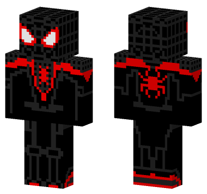 Miles Morales Spider-Man Minecraft Bedrock skin