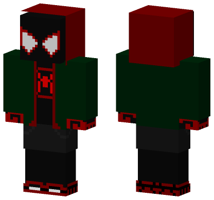 Miles Morales Spider-Man Leap Of Faith Suit Minecraft Bedrock skin