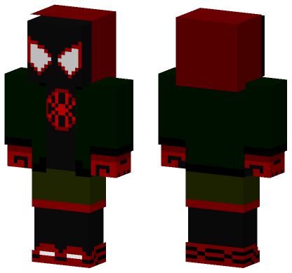 Miles Morales Sportswear Suit Minecraft Bedrock skin