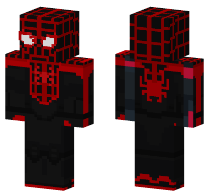 Miles Morales Upgraded Suit Minecraft Bedrock skin