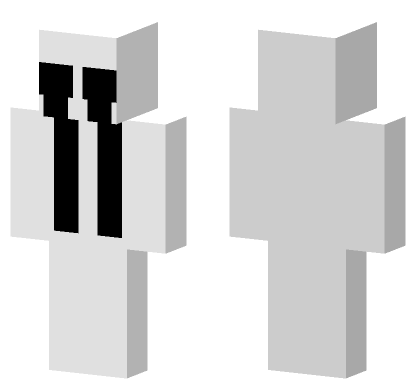 Minimalist Black and White Minecraft Bedrock skin
