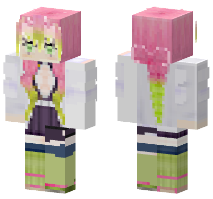 Mitsuri Kanroji Minecraft Bedrock skin