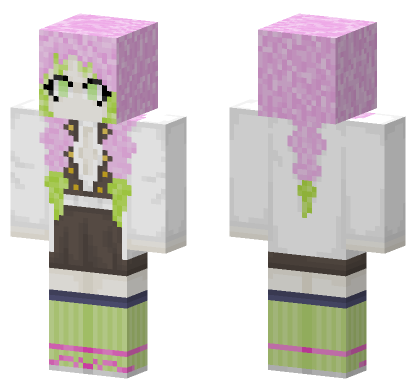 Mitsuri Kanroji Minecraft Bedrock skin
