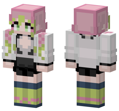 Mitsuri Kanroji Minecraft Bedrock skin