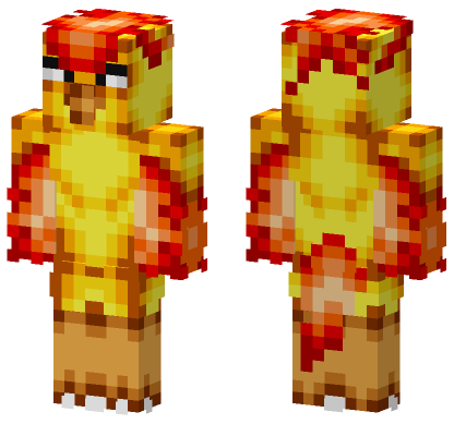 Moltres Fire Bird Minecraft Bedrock skin