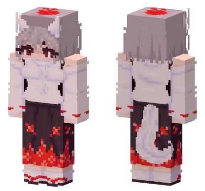 Momiji Inubashiri Touhou Project Minecraft Bedrock skin