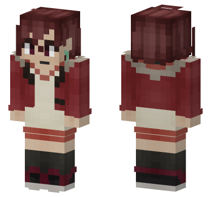 Momo Red Outfit Minecraft Bedrock skin