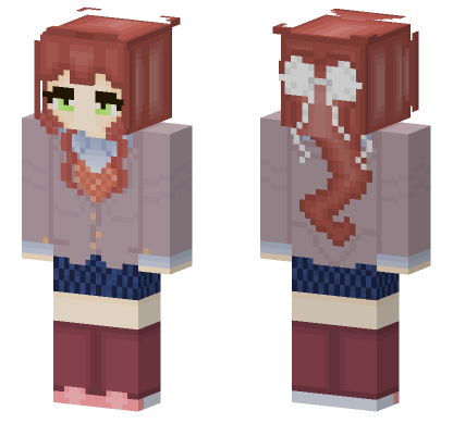 Monika Doki Doki Minecraft Bedrock skin