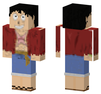 Monkey D Luffy Minecraft Bedrock skin