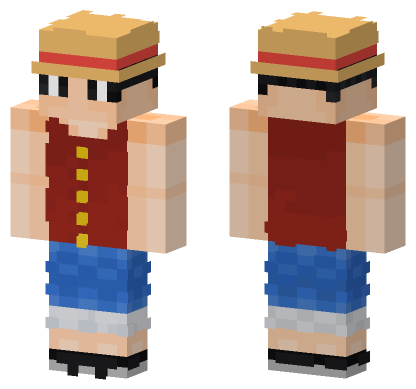 Monkey D Luffy Minecraft Bedrock skin