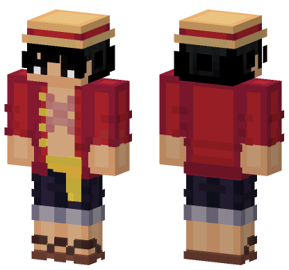 Monkey D Luffy Minecraft Bedrock skin