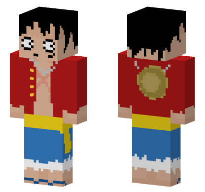 Monkey D Luffy Minecraft Bedrock skin