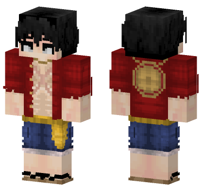 Monkey D Luffy Minecraft Bedrock skin