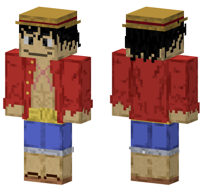 Monkey D Luffy Minecraft Bedrock skin