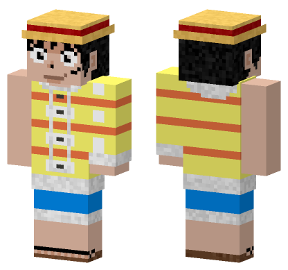 Monkey D Luffy Drum Kingdom Minecraft Bedrock skin