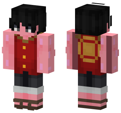 Monkey D Luffy Gear 2 Minecraft Bedrock skin
