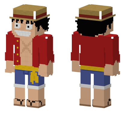 Monkey D Luffy One Piece Minecraft Bedrock skin