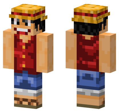 Monkey D Luffy Pre Timeskip Minecraft Bedrock skin
