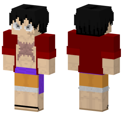 Monkey D Luffy Skin Minecraft Bedrock skin