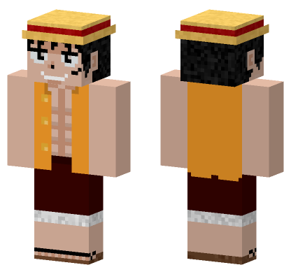Monkey D Luffy Thriller Bark Minecraft Bedrock skin