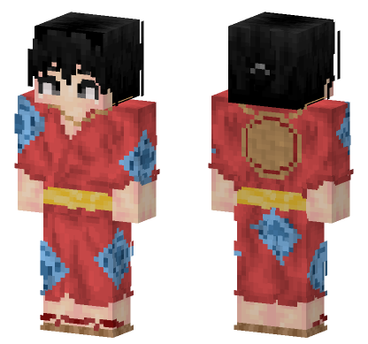 Monkey D Luffy Wano Country Minecraft Bedrock skin