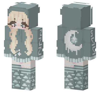 Moon Hoodie Minecraft Bedrock skin