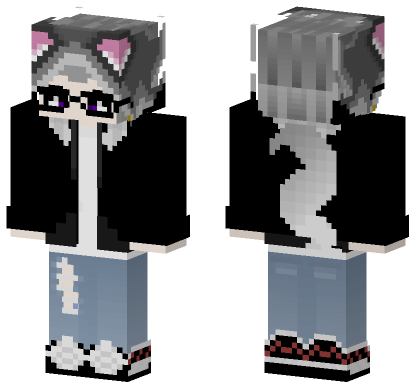 Moong 6888119 Cat Ears Minecraft Bedrock skin