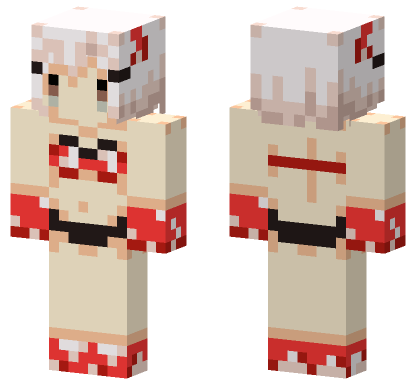 Mooshroom Girl Minecraft Bedrock skin