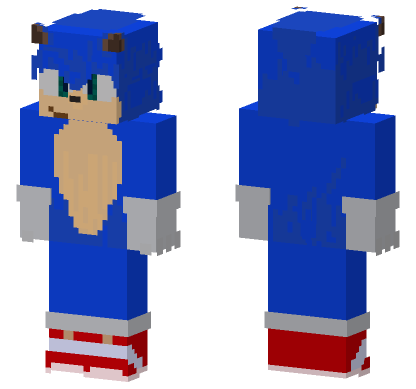 Movie Sonic Minecraft Bedrock skin