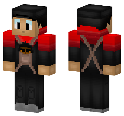 Mr F With Caroline Papercraft Minecraft Bedrock skin