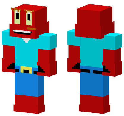 Mr Krabs Spongebob Squarepants Minecraft Bedrock skin