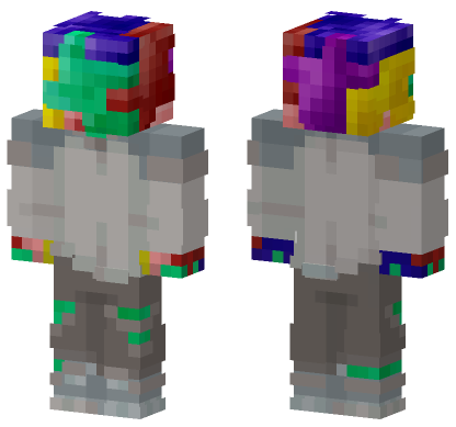MrCube6 Colorful Outfit Minecraft Bedrock skin
