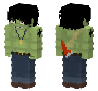 Murdoc Gorillaz MTV Cribs Minecraft Bedrock skin