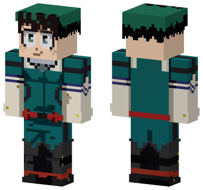My Hero Academia Deku Minecraft Bedrock skin