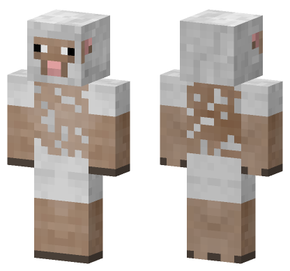 Naked Sheep Man Minecraft Bedrock skin