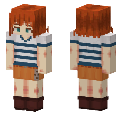 Nami One Piece Netflix Minecraft Bedrock skin