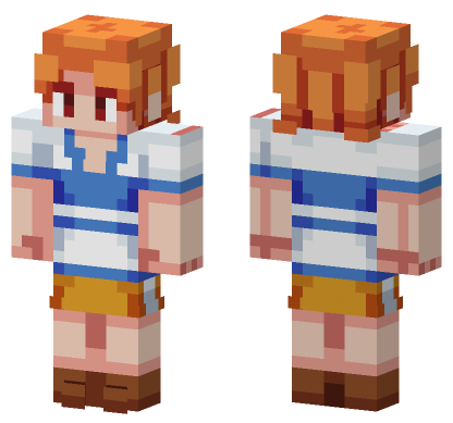 Nami Orange Hair Minecraft Bedrock skin